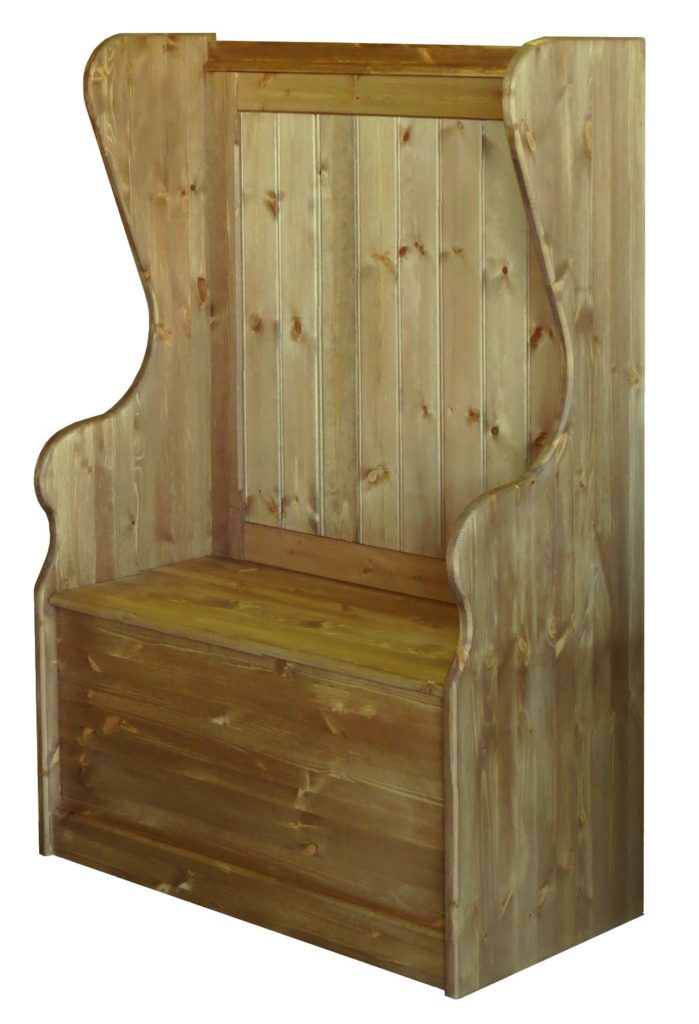 A pine settle / monks bench 