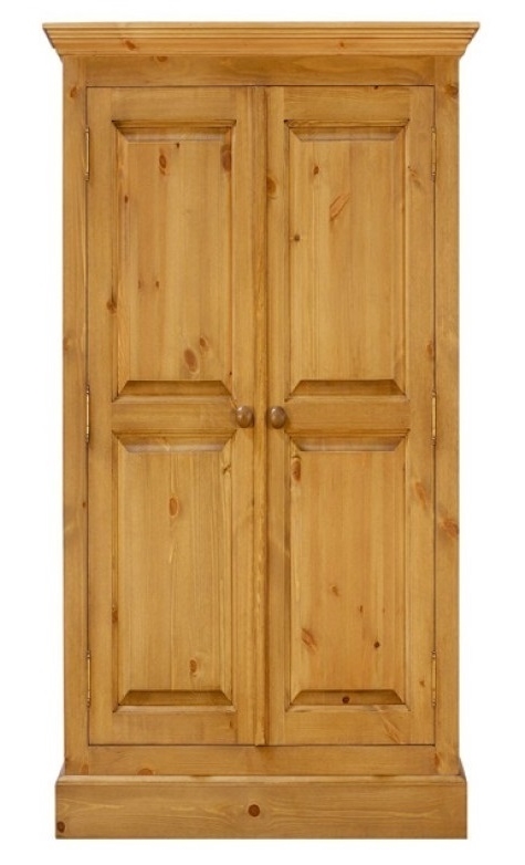 a full hanging pine wardrobe which is 36 inches long