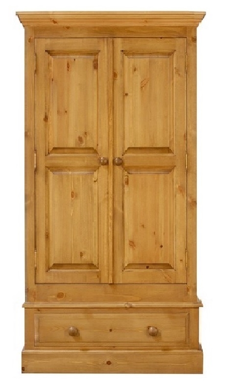 a pine wardrobe on a single drawer  which is 36 inches long