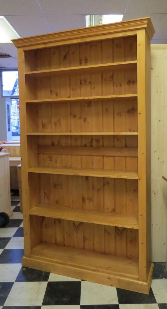 a 48 inch long 6 foot high pine bookcase