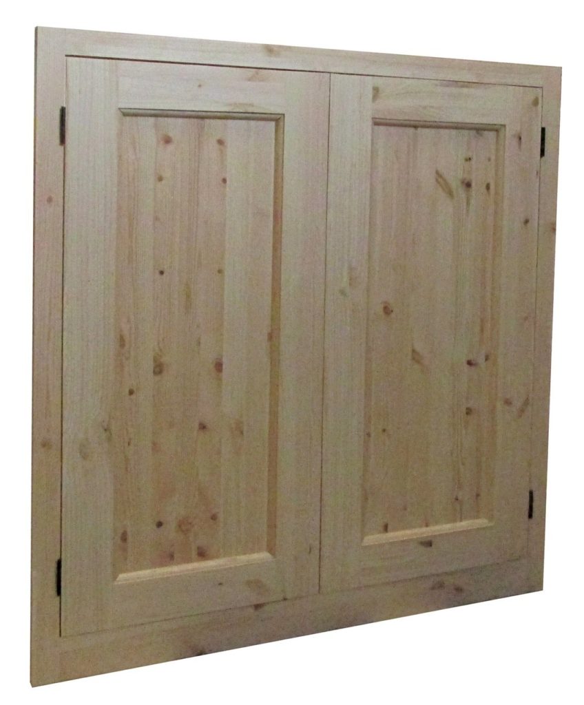 pine cupboard doors mounted in a frame