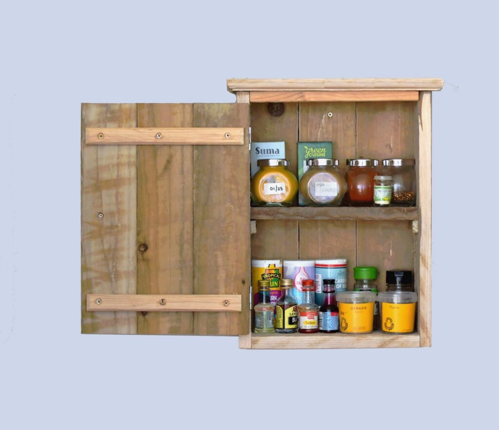 spice cabinet in kitchen